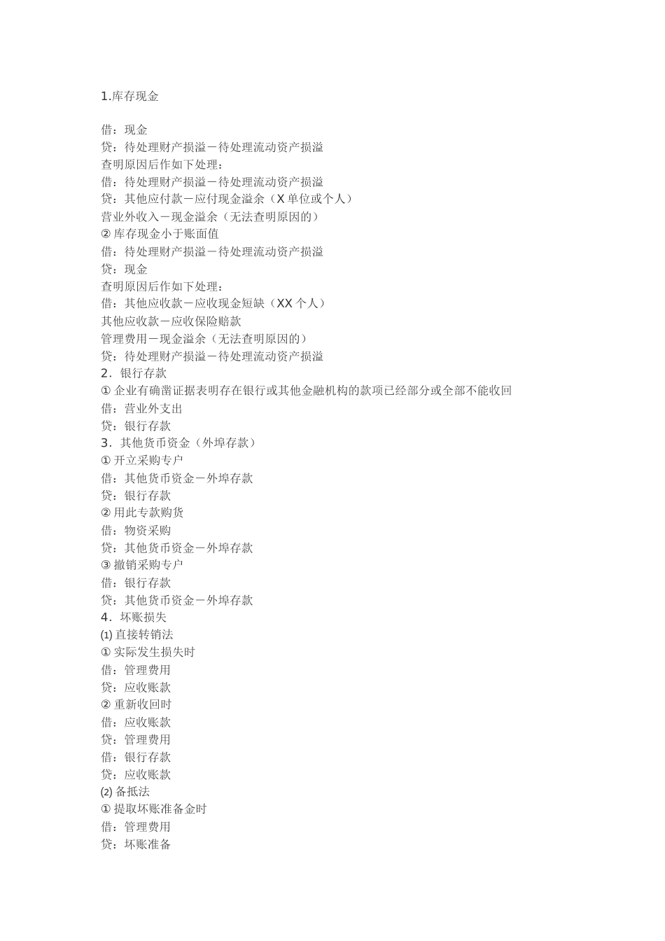 XXXX会计分录大全(口诀分类解释)[1]_第1页