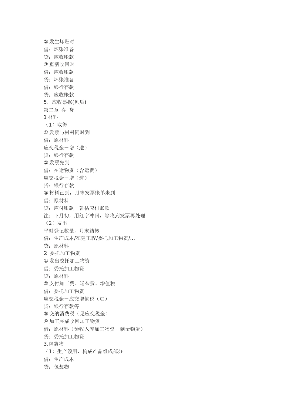 XXXX会计分录大全(口诀分类解释)[1]_第2页