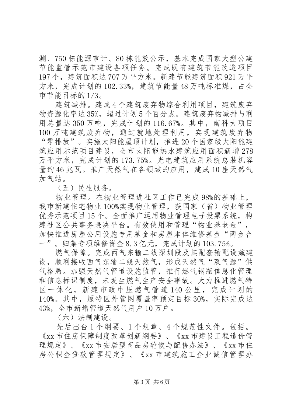 市住房和建设局工作总结报告_第3页