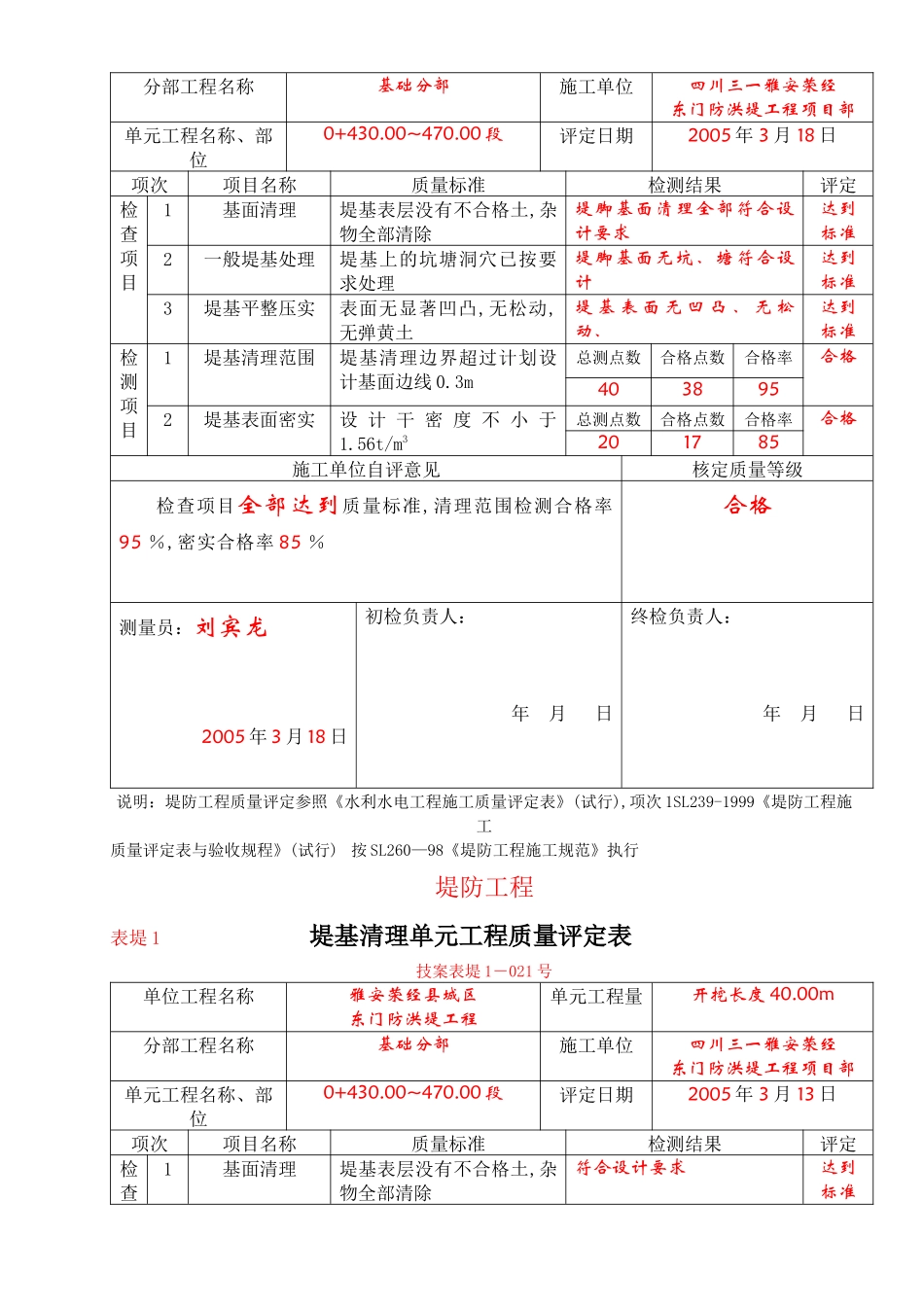 堤防1堤基质量评定表_第2页