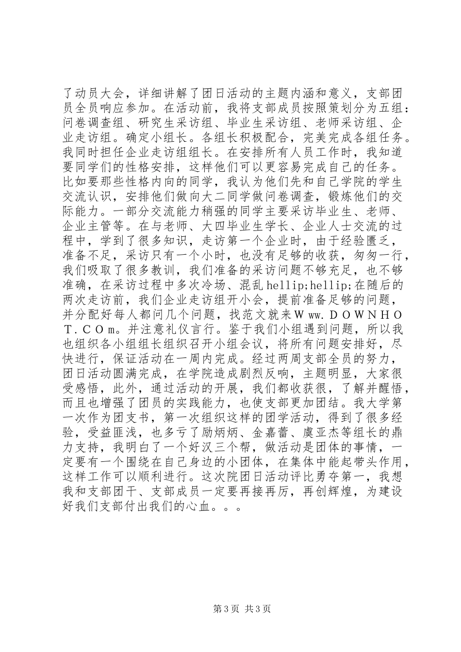 团日活动个人总结_第3页