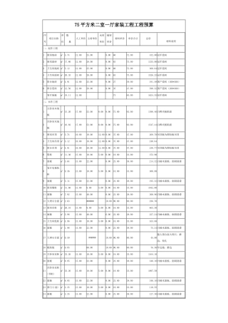 北京75平方米二室一厅家装工程工程预算
