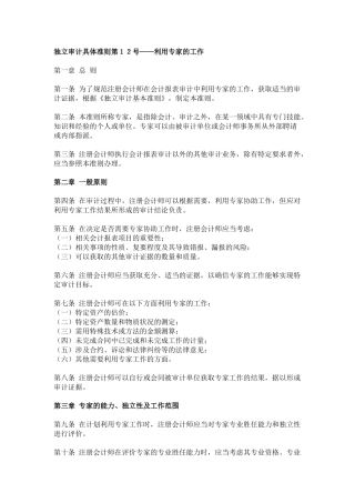独立审计具体准则