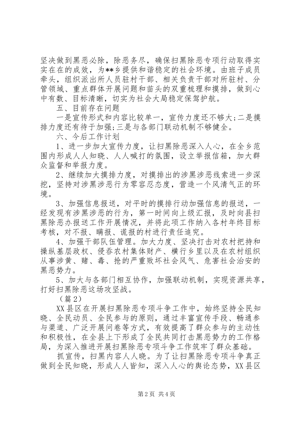 县政府扫黑除恶工作总结_第2页