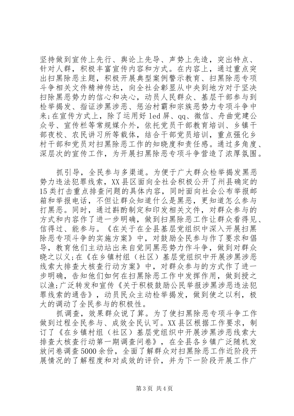 县政府扫黑除恶工作总结_第3页