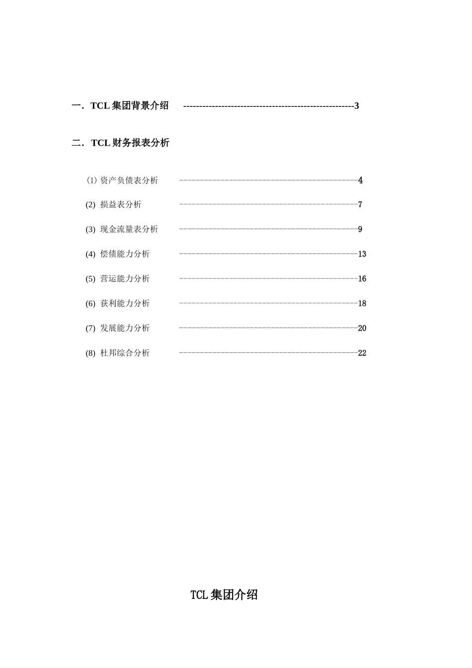 TCL集团财务报表分析报告_第2页