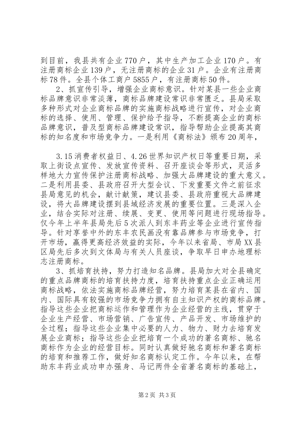 县工商局大品牌建设总结汇报材料_第2页