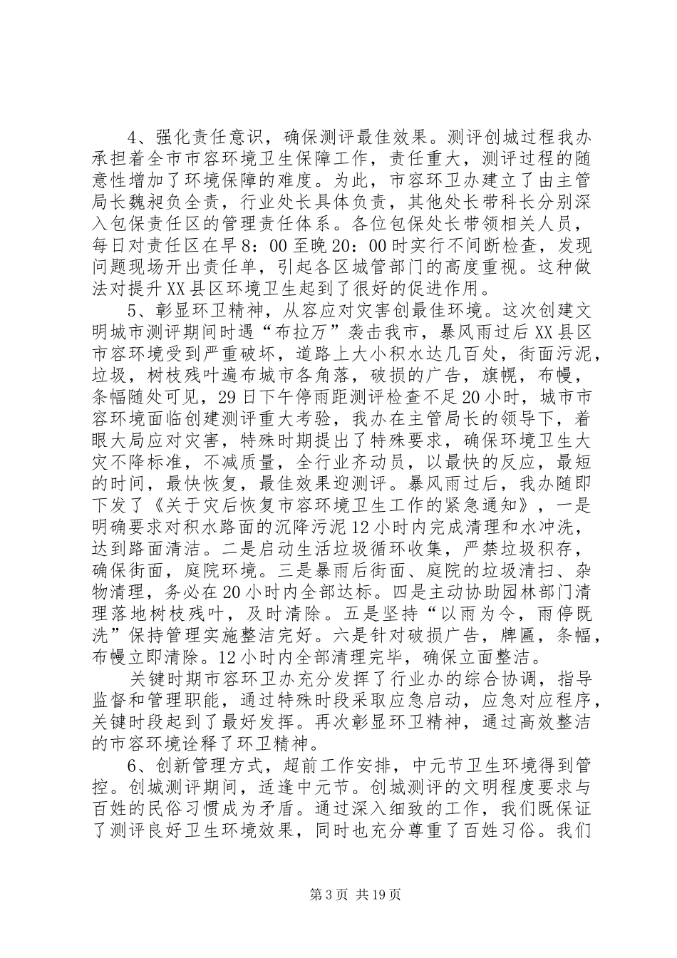 市环卫办迎创城的测评工作总结_第3页