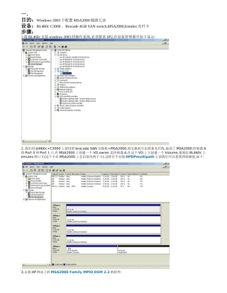 Win2003和redhat 5下配置MSA2000链路冗余