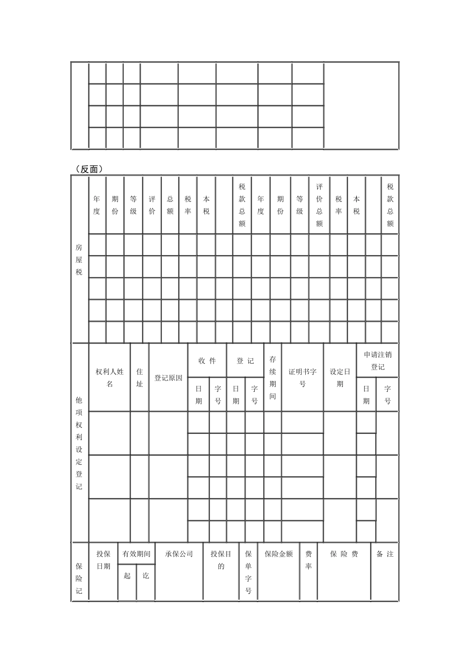 【财务表格】房屋登记卡_第2页