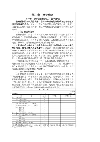 第2章 会计信息的含义、内容与特征