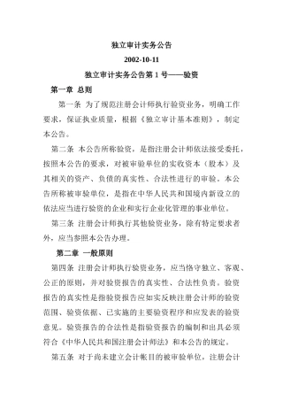 独立审计实务公告( 49页）