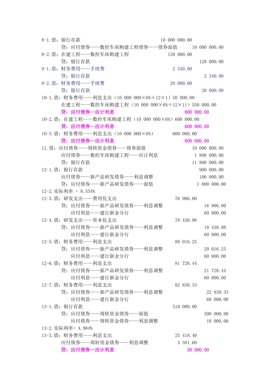 财务会计实训五版答案_第3页
