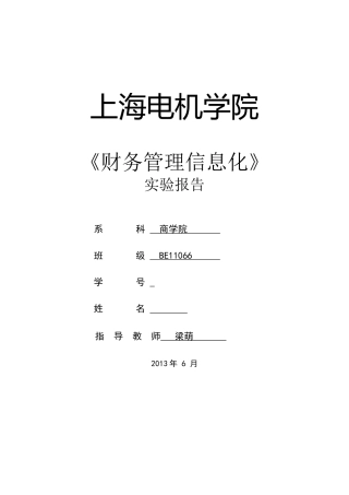 财务报告及信息化管理知识分析