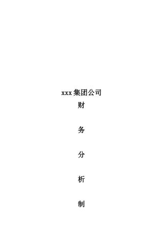 XX为某集团做的-财务分析制度