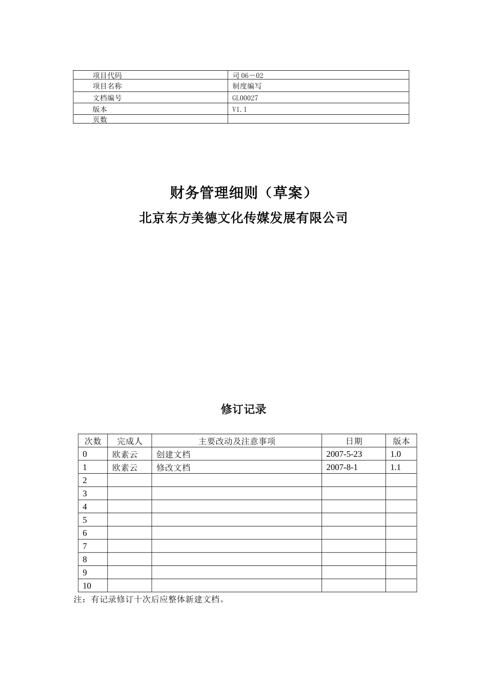 财务管理细则(草案)GL00027_第1页