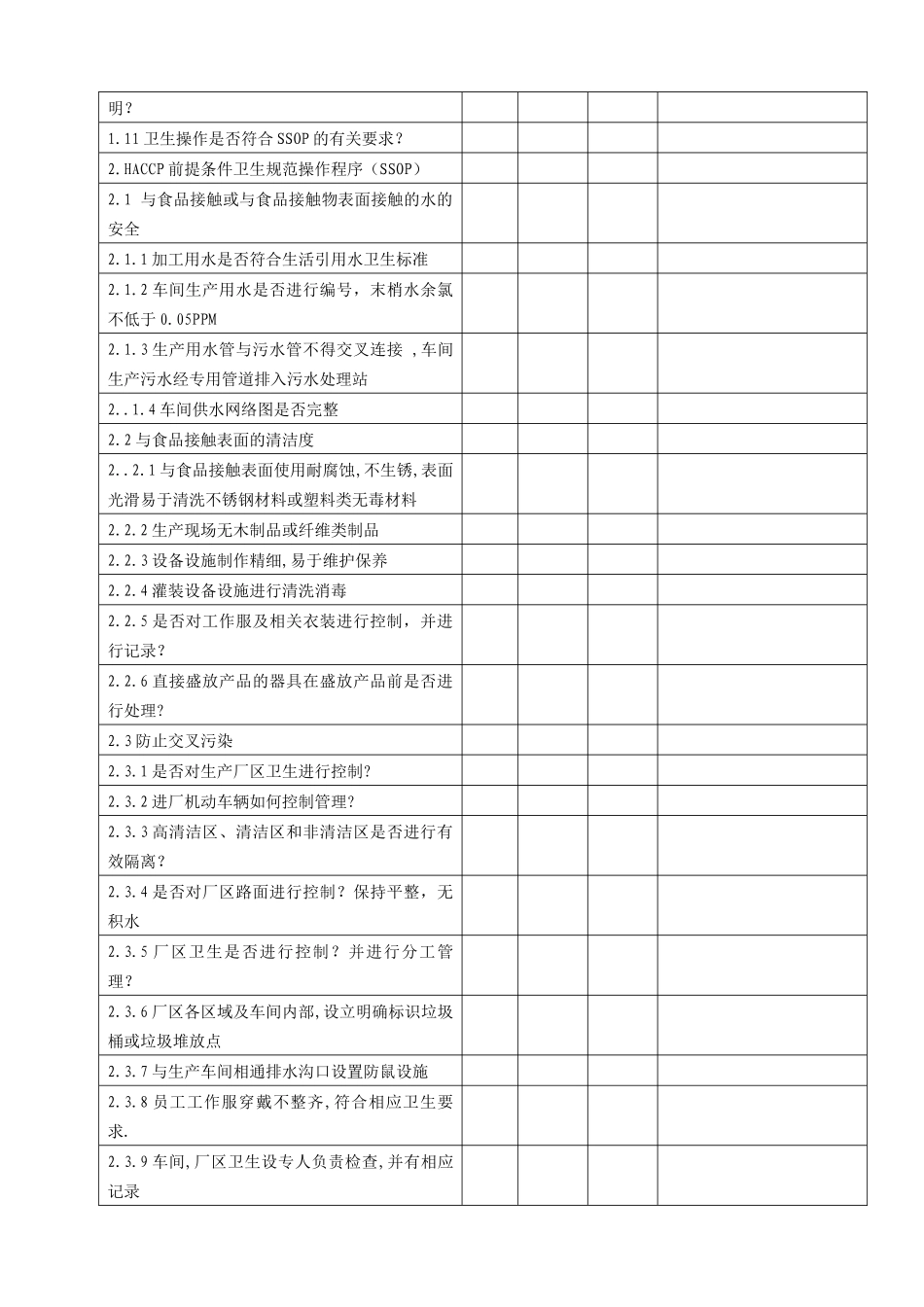 HACCP内审检查_第3页