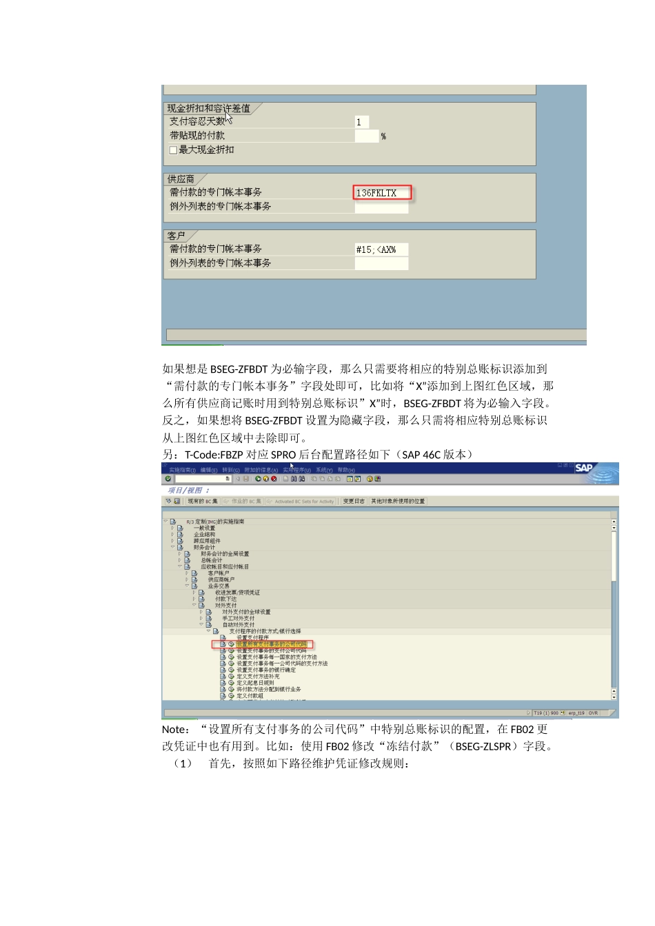 财务记账时“到期日”或“收付基准日”(BSEG-ZFBDT)字段必输入问题_第2页
