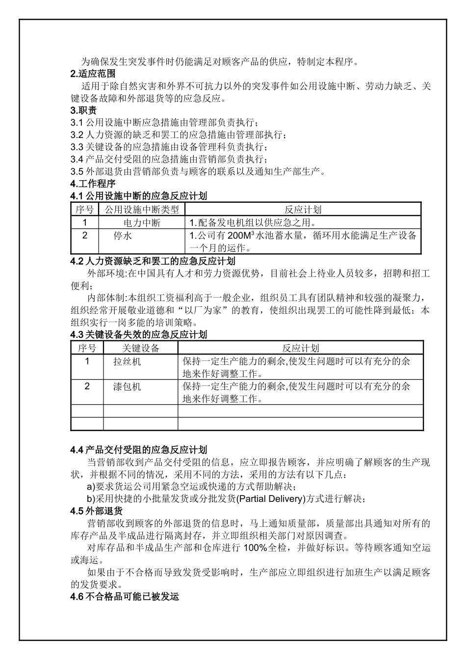 TS16949—应急计划控制程序_第2页