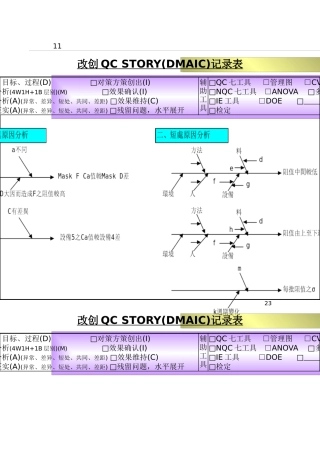 改创QC故事记录表