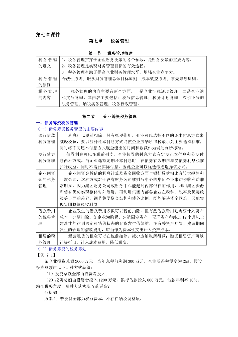第七章课件第七章税务管理_第1页
