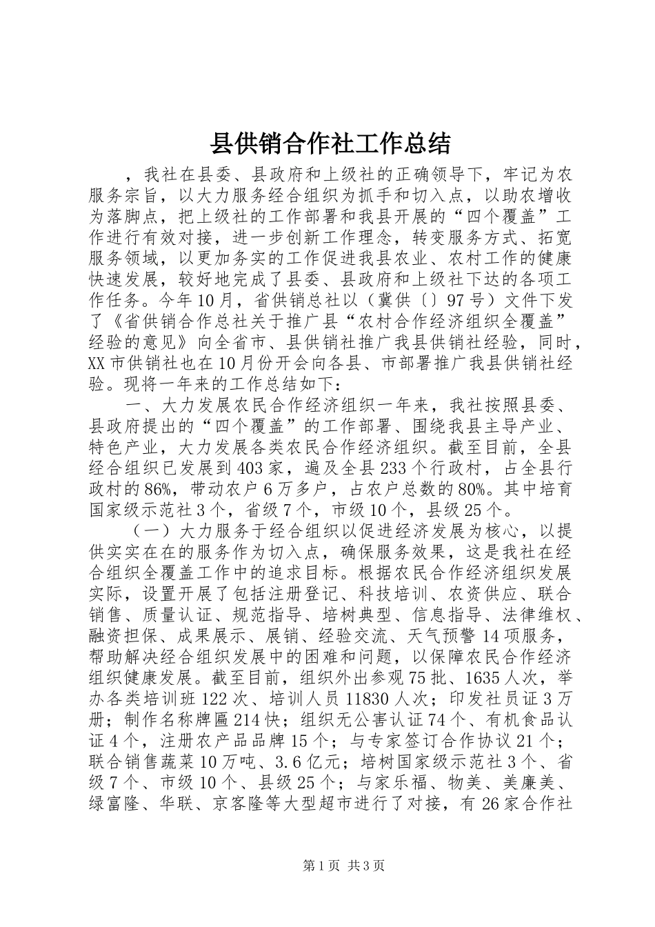 县供销合作社工作总结_第1页