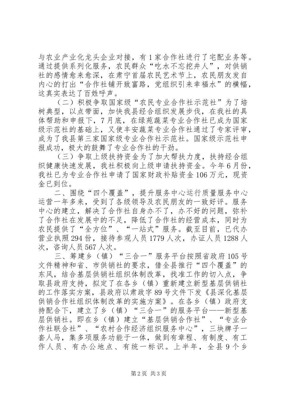 县供销合作社工作总结_第2页