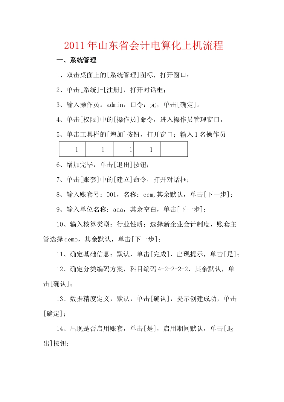 XXXX年3月山东会计电算化视频教程+真题+用友通标准版+用友通教育专版_第1页