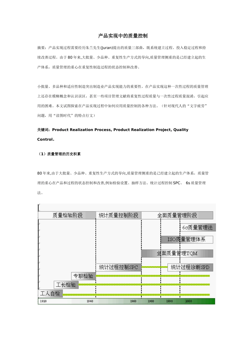 产品实现中的质量控制经验_第1页