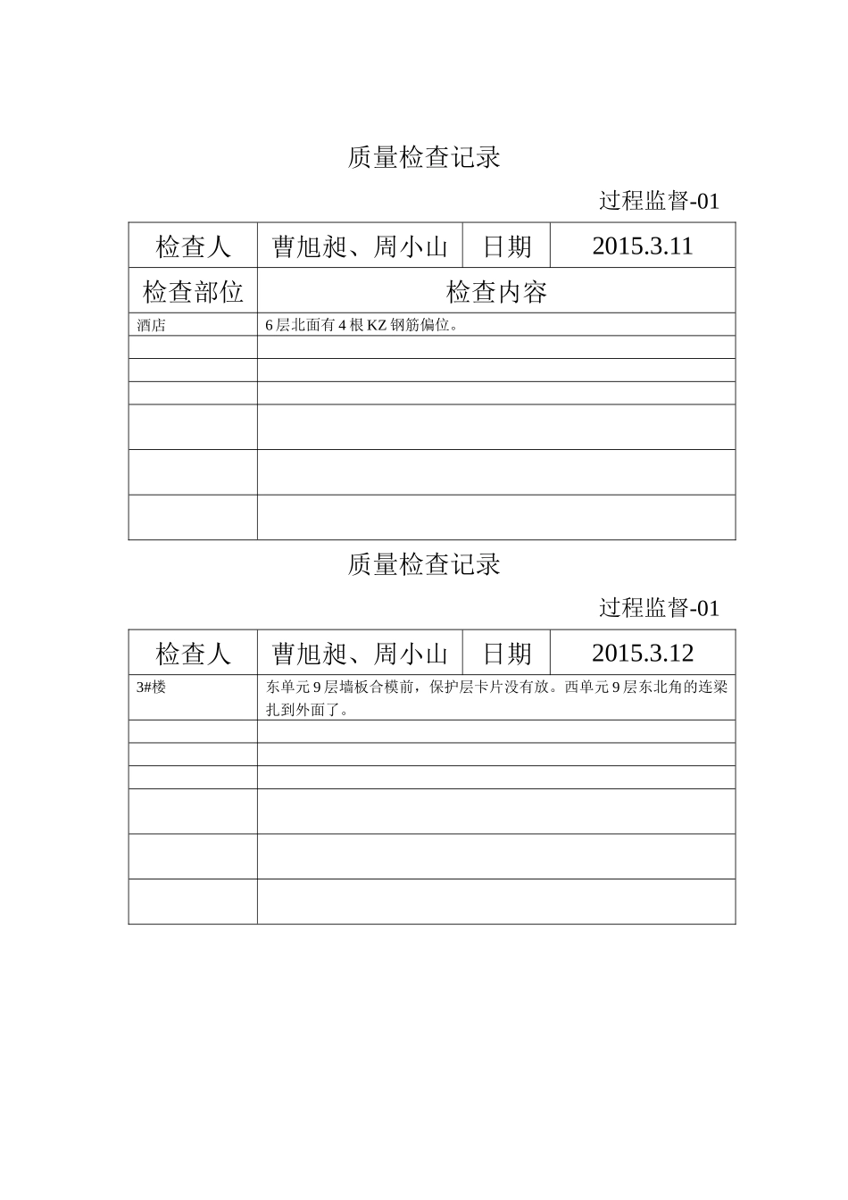 XXXX质量检查记录_第3页