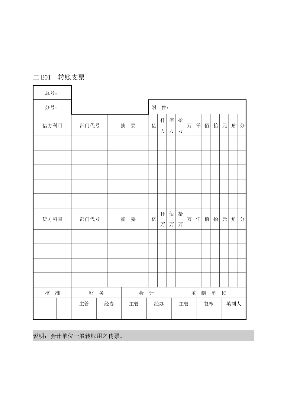 会计、财务管理--会计凭证纵表格_第1页