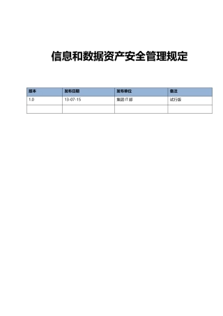 IT部信息和数据资产安全管理规定