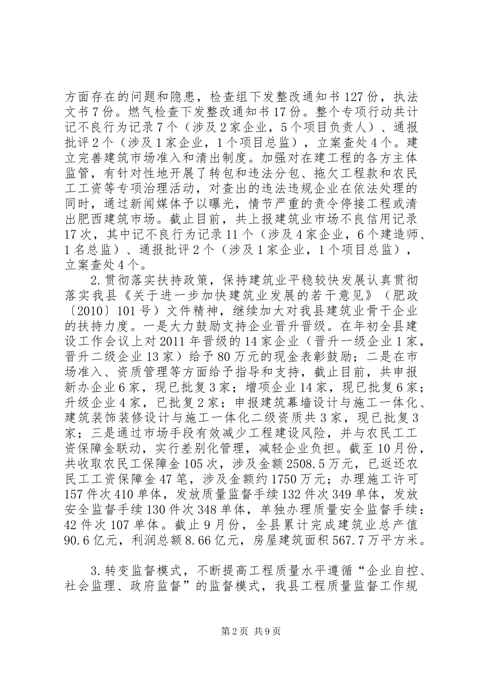 县建设局工作总结报告_第2页