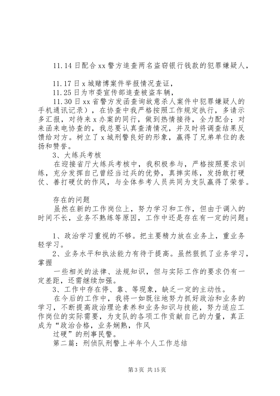 刑侦个人工作总结(精选多篇)_第3页
