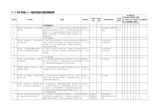 ERP系统IT一般性控制内部矩阵