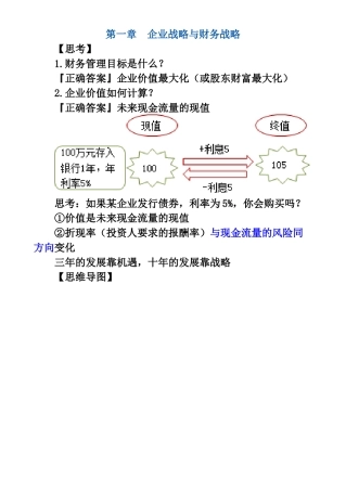 第1章企业战略与财务战略