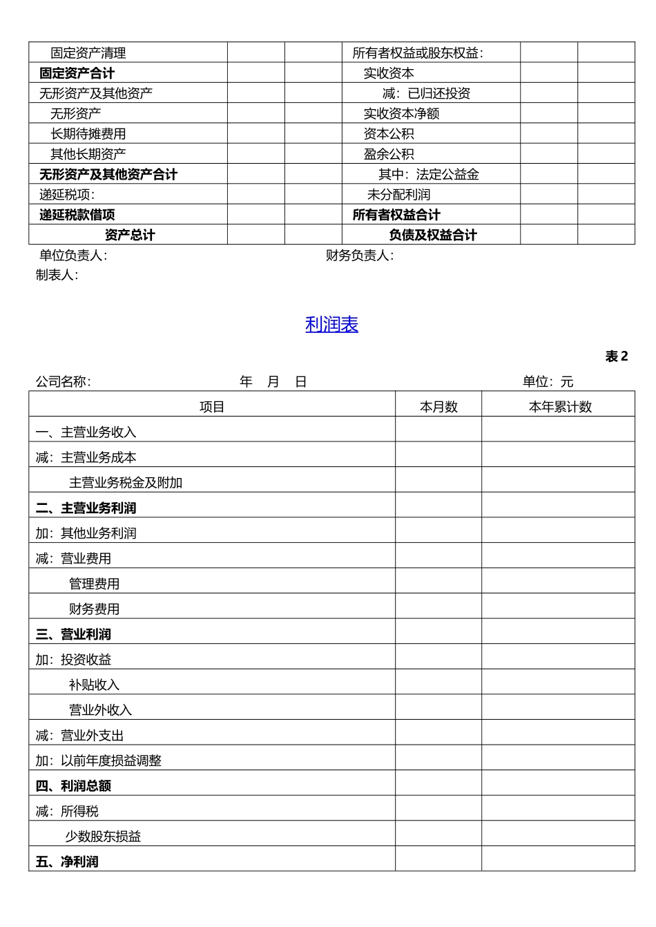 财务报表模板(全套)(31页)_第3页