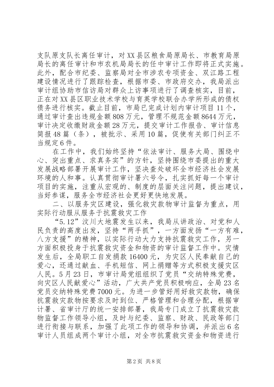 市政府审计局上半年工作总结_第2页