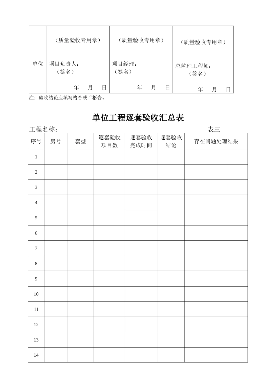广西住宅工程质量逐套验收表_第3页