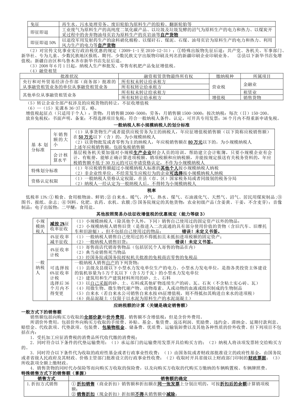 CPA税法精华笔记_第2页