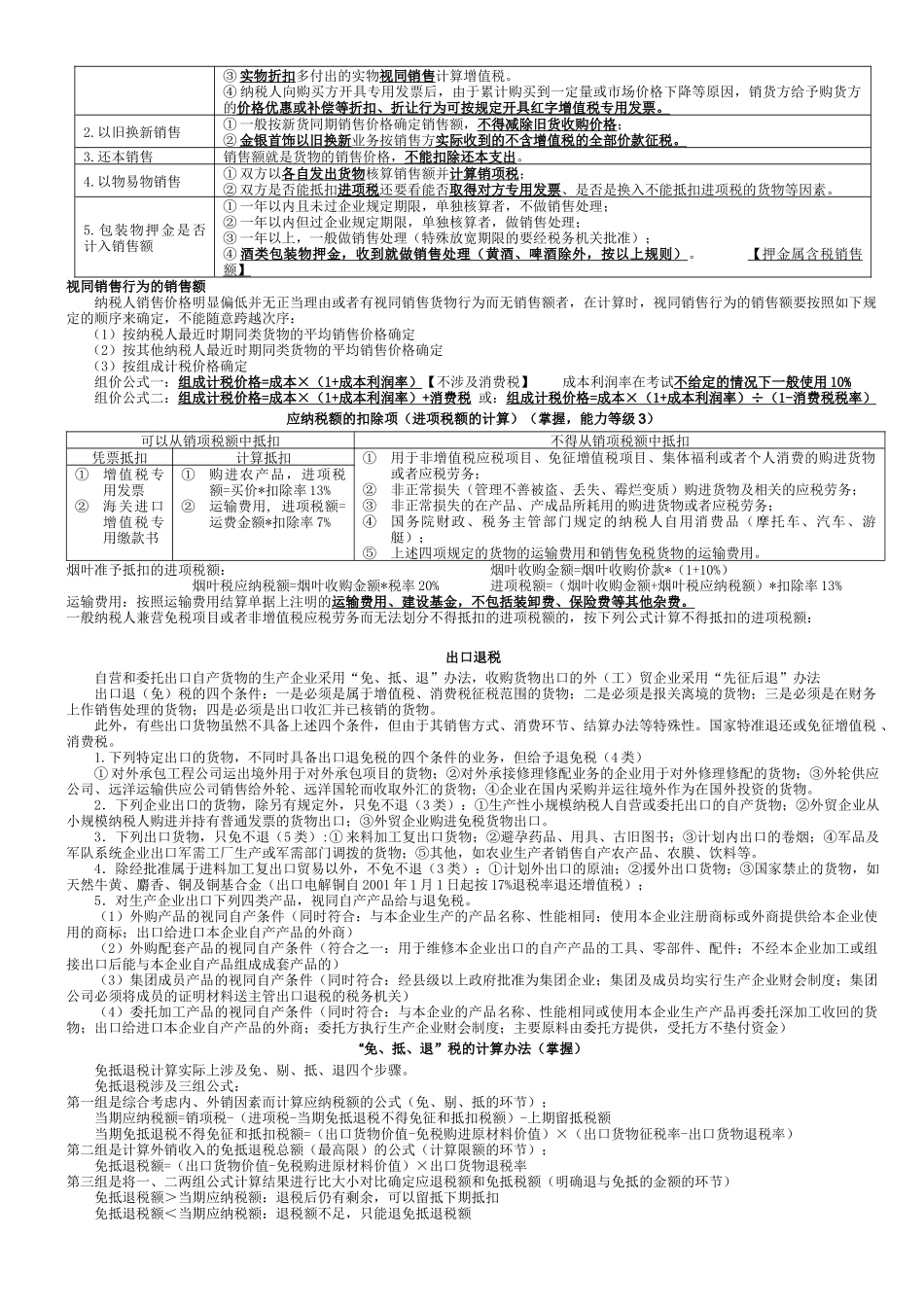 CPA税法精华笔记_第3页