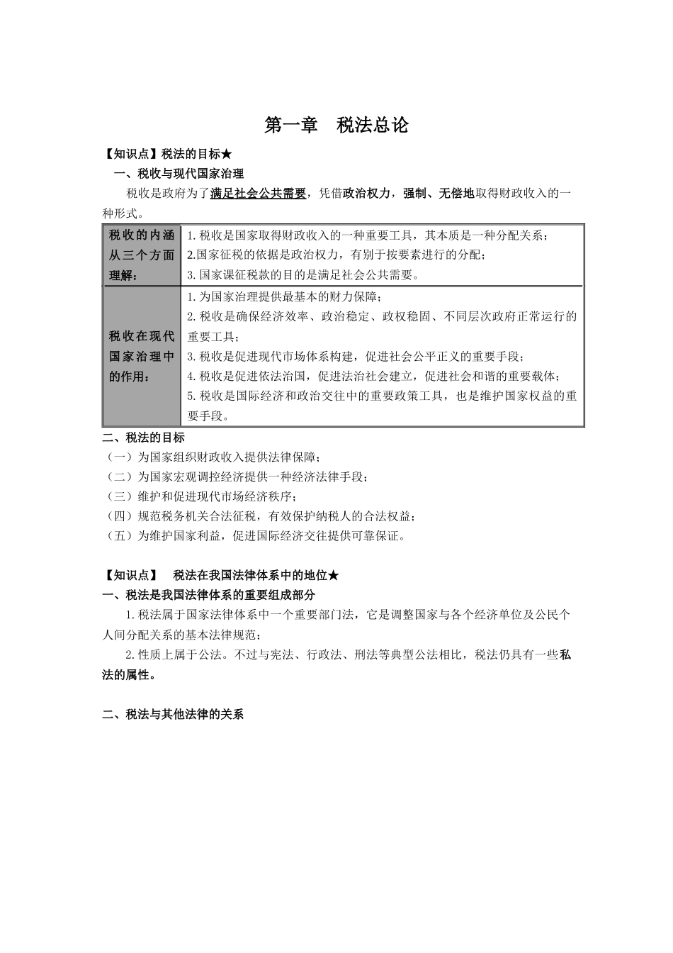 【全】CPA税法考点pdf版下载_第1页