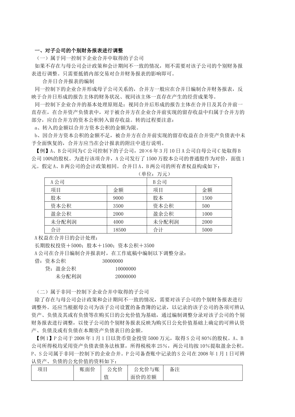 合并会计报表(会计师)_第1页
