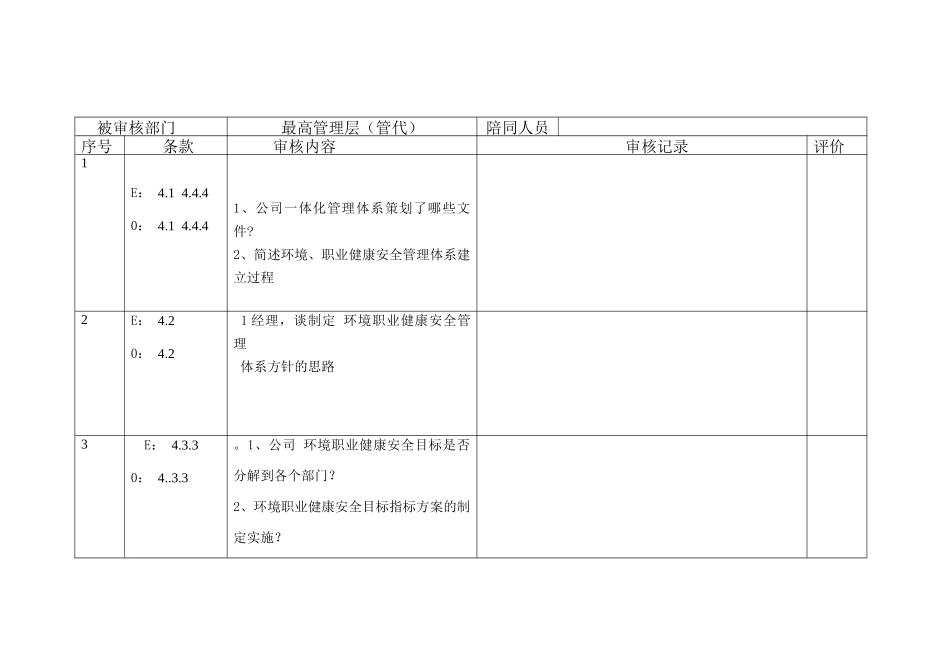 EO内审检查表_第1页