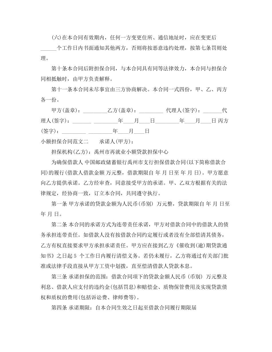 小额担保合同_第3页