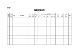 会计档案管理系列表格