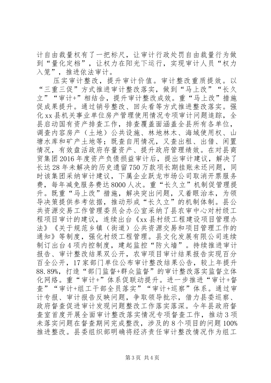 县审计局推进法治政府建设工作总结_第3页