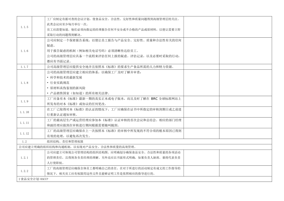 BRC第8版内审检查表(43页)_第2页