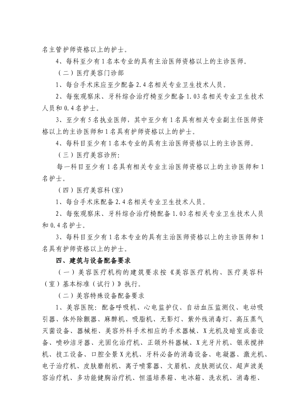 湖南省医疗美容质量控制与评价基本标准_第3页