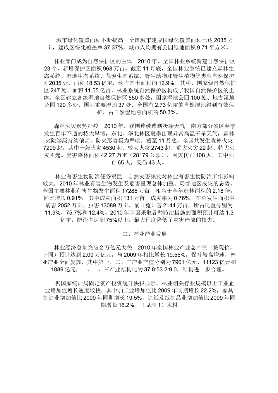 XXXX年我国林木业经济运行状况报告_第2页